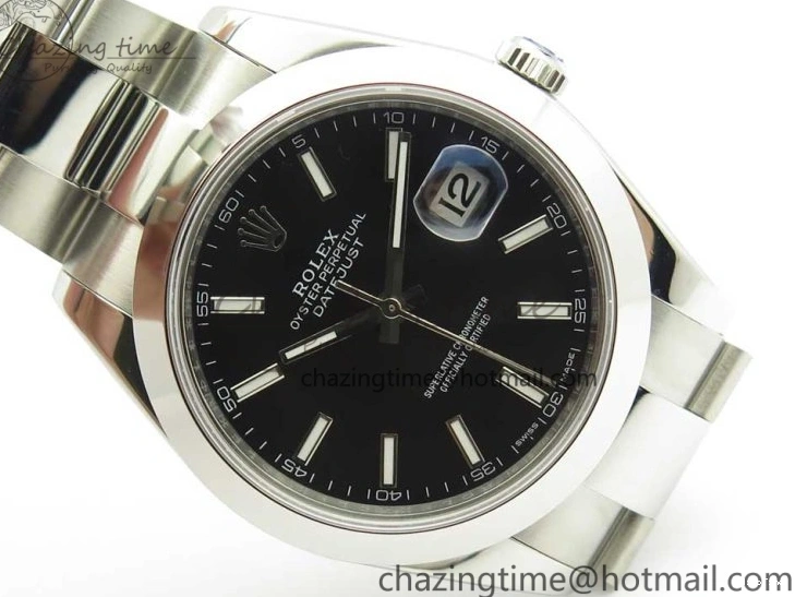 MiroTime 0523 DateJust II 126334 41mm SS BP 1:1 Best Edition Black Dial Sticks Makers on Oyster Bracelet ZeroBulk 3325